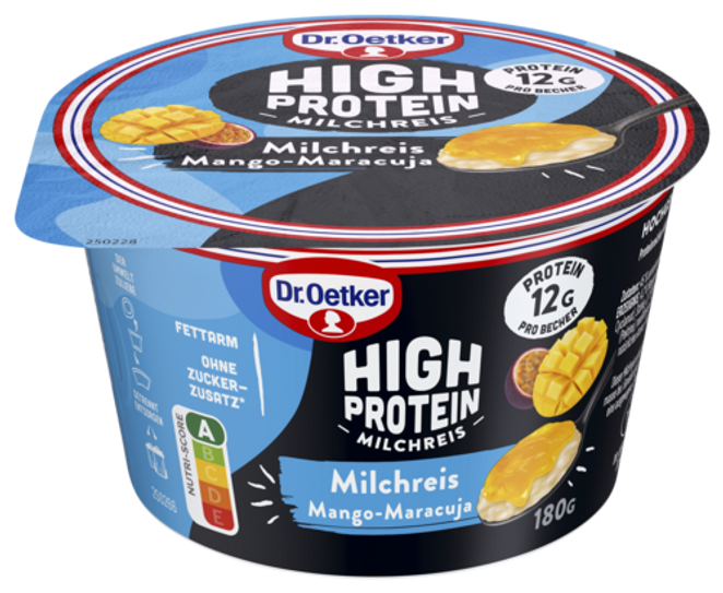 Dr. Oetker High Protein Tejberizs mangó-maracuja
