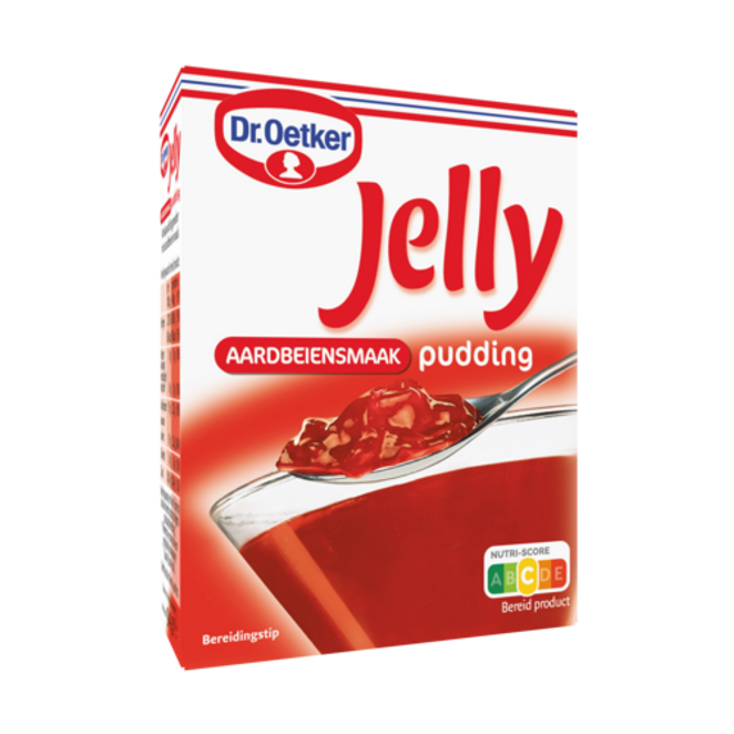 Dr. Oetker Jelly Aardbeiensmaak pudding