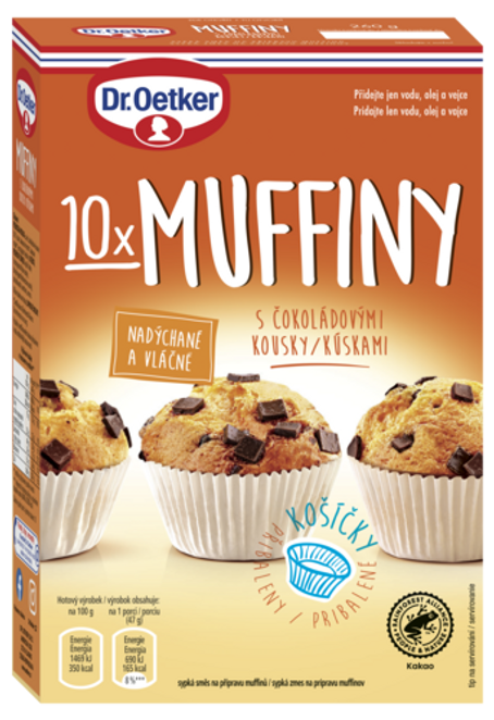 Dr. Oetker Muffiny s čokoládovými kúskami