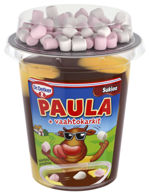Dr. Oetker PAULA Suklaa-Vanilja -
vanukas + vaahtokarkit 128g