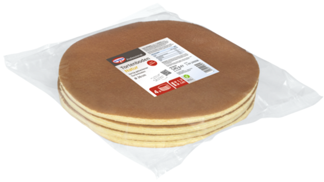 Dr. Oetker Tortenboden Natur 4 x 135 g (Ø 26 cm, H 1,3 cm)