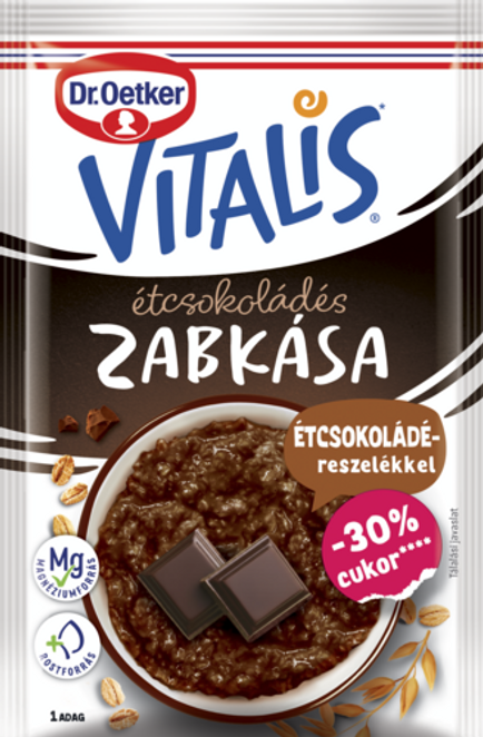 Dr. Oetker Vitalis Zabkása Cukorcsökkentett étcsokoládés