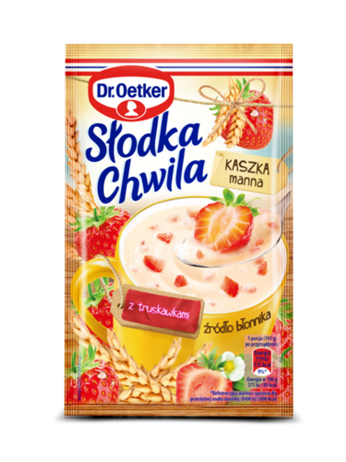 Dr. Oetker Słodka Chwila Kaszka manna z truskawkami