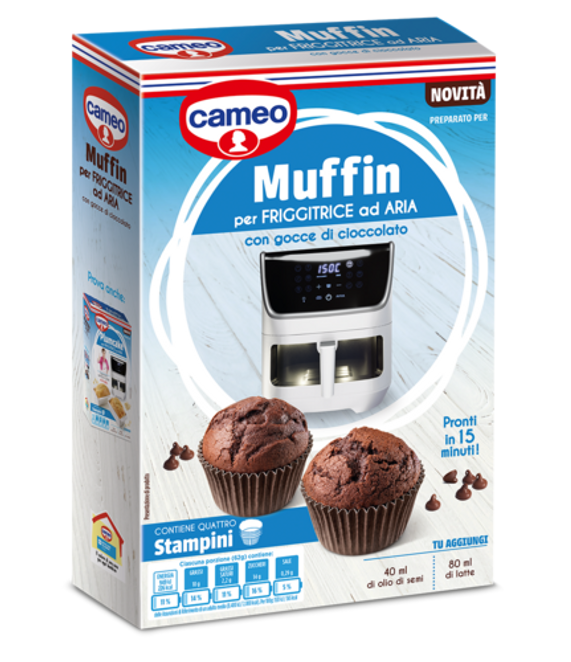 Dr. Oetker Preparato per Muffin per friggitrice ad aria con gocce di cioccolato