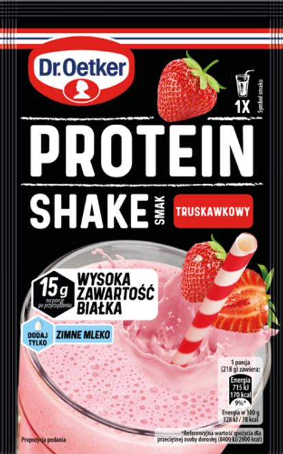 Dr. Oetker Shake proteinowy smak truskawkowy