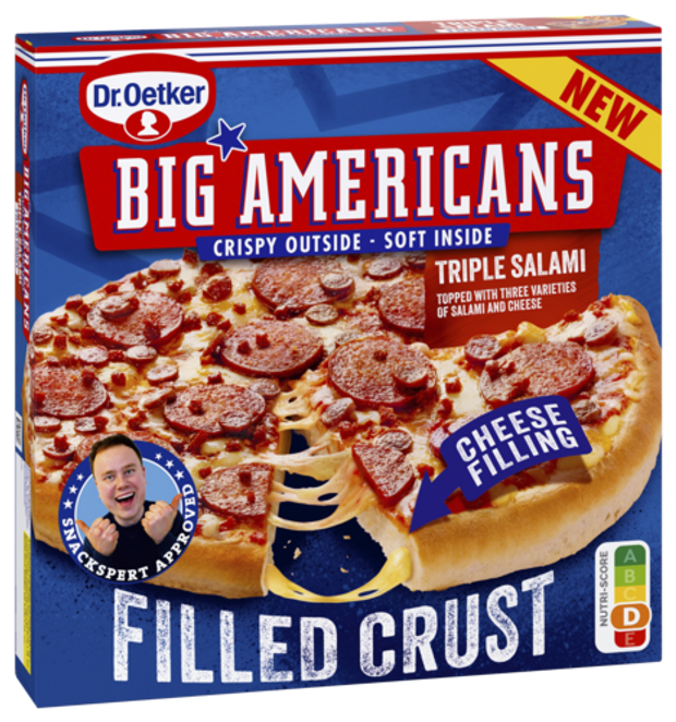 Dr. Oetker Big Americans Filled Crust Triple Salami