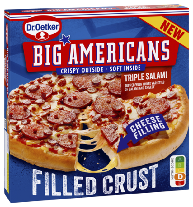 Dr. Oetker Big Americans Filled Crust Triple Salami