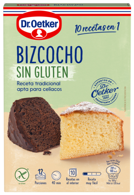 Dr. Oetker Bizcocho Sin Gluten 10 en 1