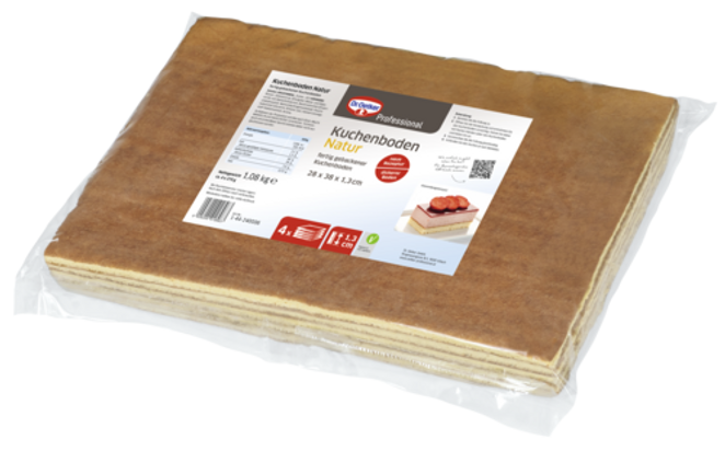 Dr. Oetker Kuchenboden Natur 4 x 270 g (28 x 38 x 1,3cm)