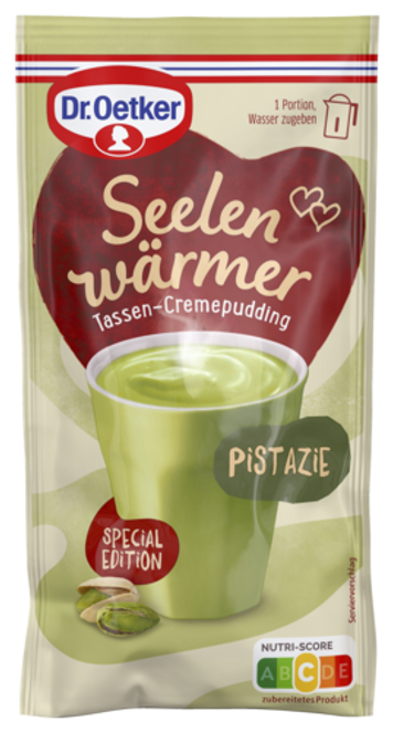 Dr. Oetker Seelenwärmer Tassen-Cremepudding Special Edition Pistazie