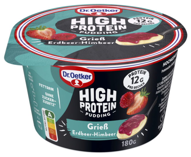 Dr. Oetker High Protein Grízpuding eper-málna