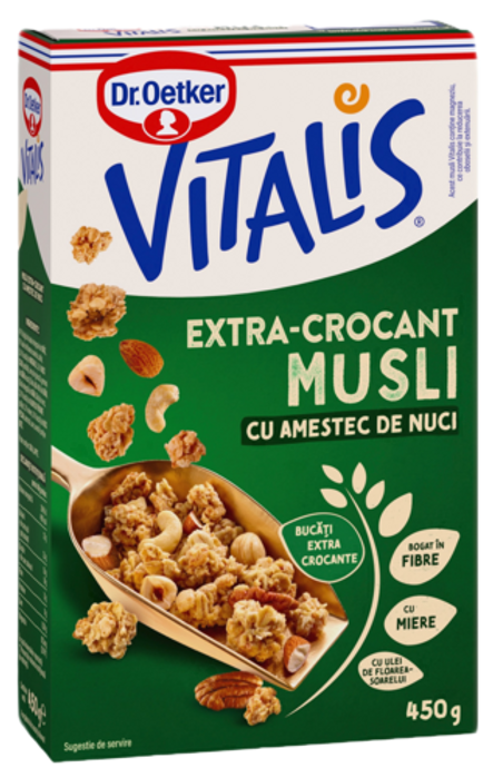Musli extra crocant cu amestec de nuci - Musli Vitalis 450 g | Dr