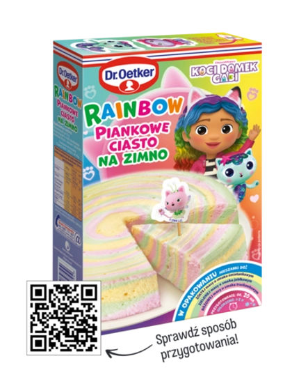 RAINBOW Piankowe Ciasto na zimno Koci Domek Gabi Dr. Oetkera
