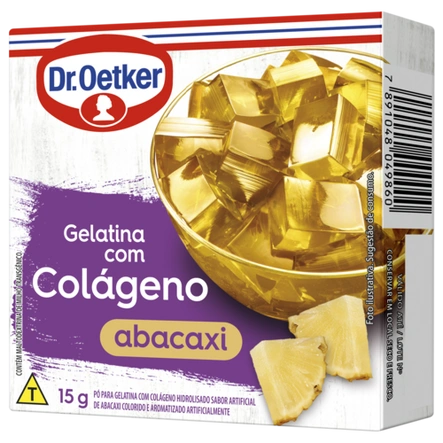 Gelatina com Colágeno Sabor Abacaxi Dr. Oetker