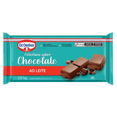 Cobertura em Barra Sabor Chocolate ao Leite Dr. Oetker (4 tabletes)