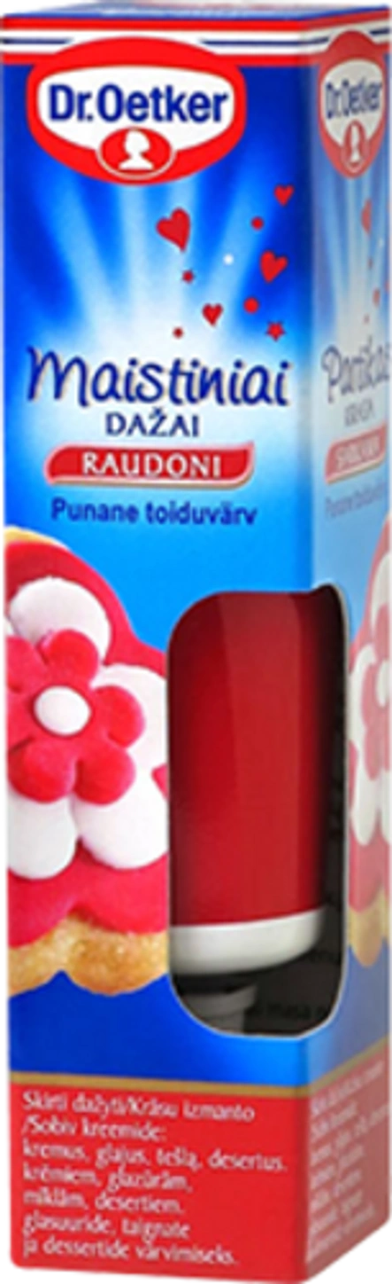 Dr. Oetker raudonos spalvos maistinių dažų