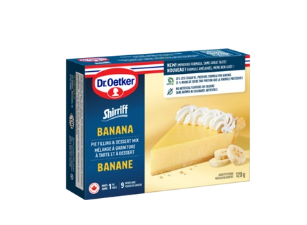 Dr. Oetker Shirriff Banana Pie Filling & Dessert Mix (prepared)