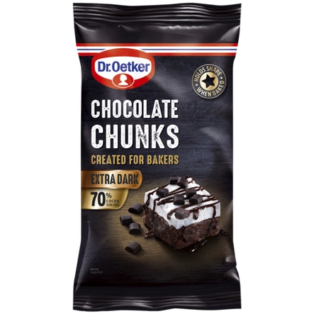 Dr. Oetker Extra Dark 70% Chocolate Chunks (or 100g Extra Dark Chocolate Chips)