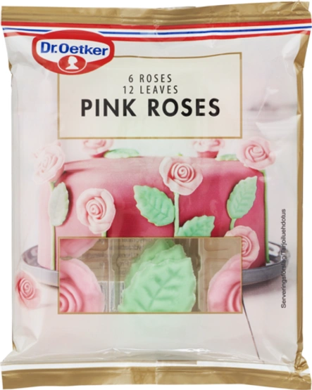 Dr. Oetker Pink Roses -sokeriruusuja