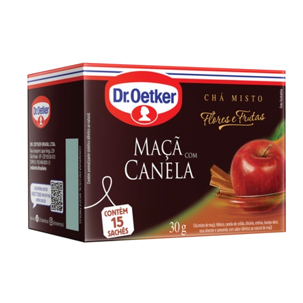 Chá Flores e Frutas Maçã com Canela Dr. Oetker 
