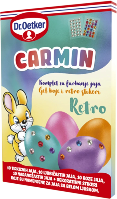 Dr. Oetker Carmin Retro gel boje za jaja i stikeri