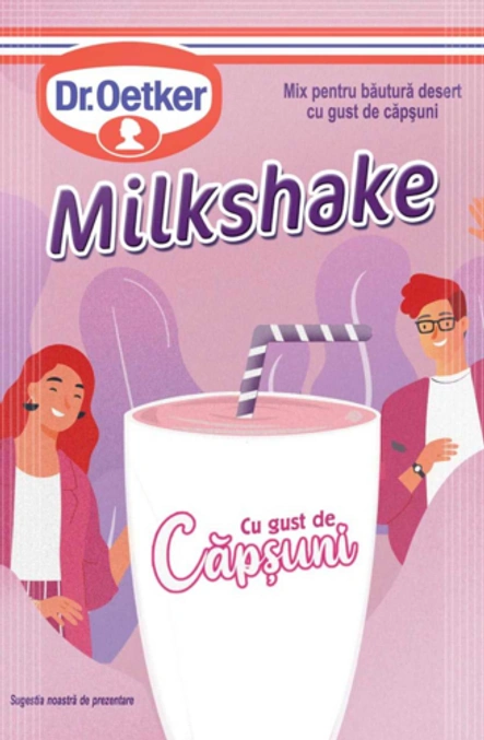 „Dr.Oetker“ braškių skonio miltelių kokteiliui