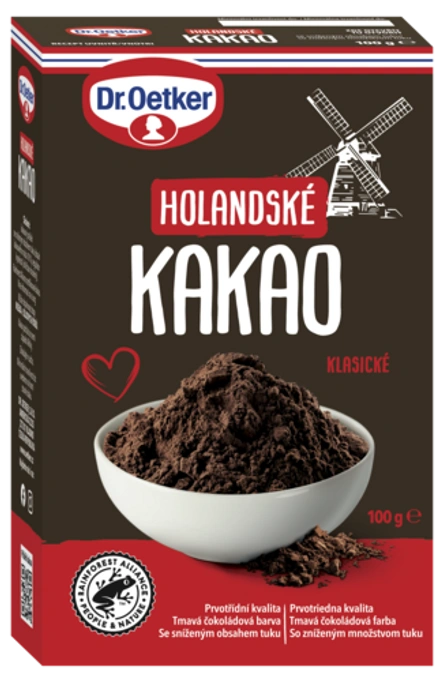 Holandské kakao Dr. Oetker preosiate