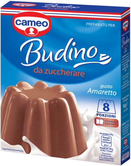 Preparato per Budino da zuccherare gusto Amaretto