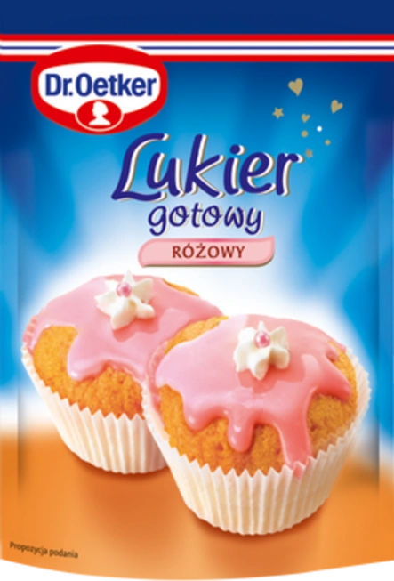 Lukru gotowego różowego Dr. Oetkera