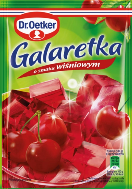 Galaretki o smaku wiśniowym Dr. Oetkera