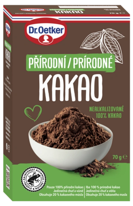 Prírodné kakao Dr. Oetker preosiaté