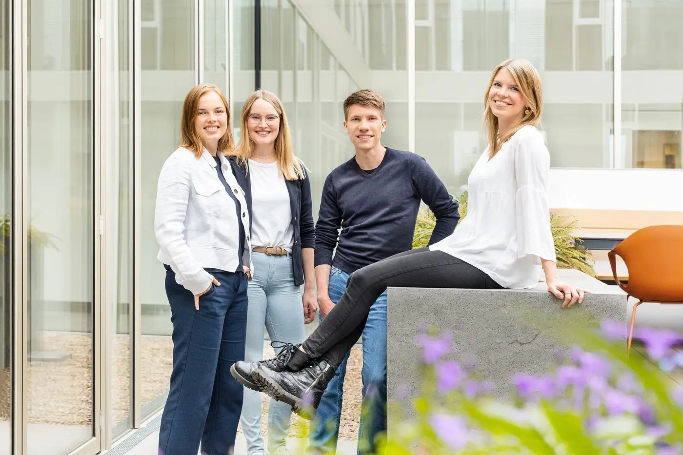 Picture - Young talents outside of a company building